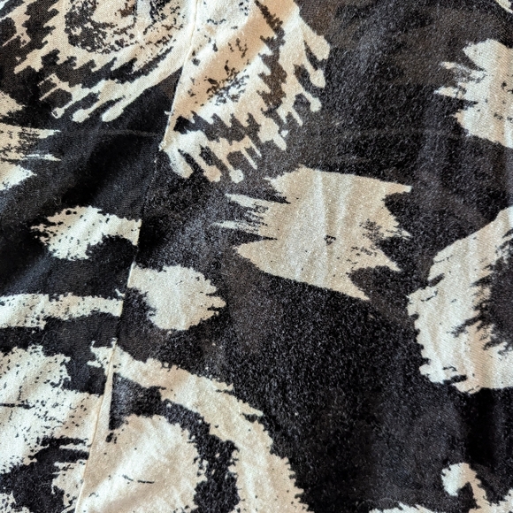 Allsaints Ara Ikat Black Cream Sweater Jumper Abstract Oversized Sharkbite VTG 8 - Picture 7 of 12